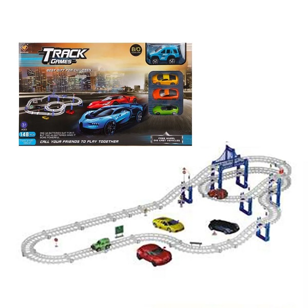 Track Games Cars: Πίστα αυτοκινήτου - 185 τεμάχια