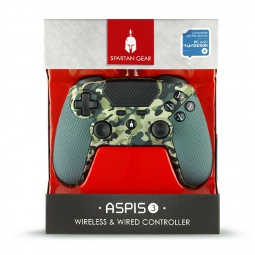 Spartan Gear Aspis 3 Χειριστήριο PS4/PC Green Camo/wirelles-wired gamepad