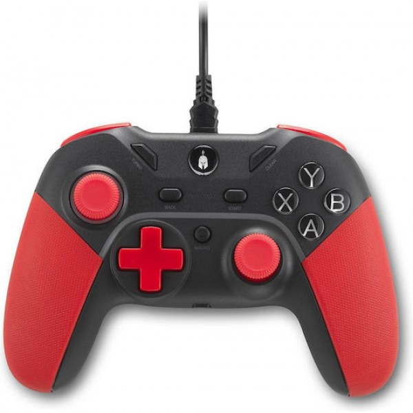 Spartan Gear Pelekys Ενσύρματο Gamepad για PC / PS3 Μαύρο / Κόκκινο